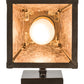 Meyda Lighting Winter Pine 6" Craftsman Brown Solid Mount Wall Sconce With Silver Mica Shade Glass