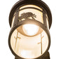 Meyda Lighting Winter Pine 6" Midnight Bronze Wall Sconce With Beige Art Shade Glass
