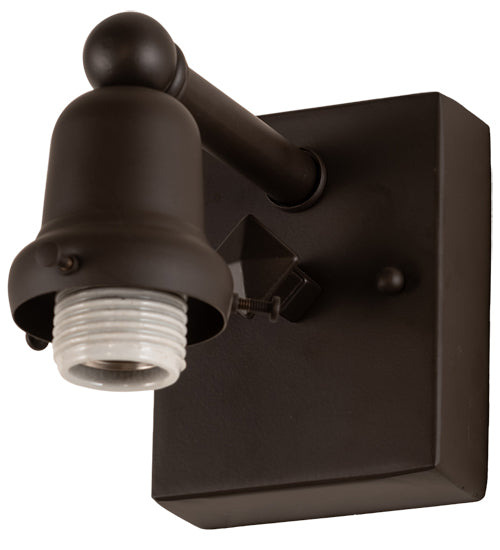 Meyda Lighting Winter Pine 6" Oil Rubbed Bronze Wall Sconce With Beige Iridescent Shade Glass