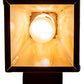 Meyda Lighting Winter Pine 6" Oil Rubbed Bronze Wall Sconce With Beige Iridescent Shade Glass