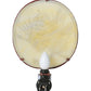 Meyda Lighting Winter Pine 6" Rust Night Light With Botticino Idalight Shade Glass