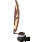 Meyda Lighting Winter Pine 6" Rust Night Light With Botticino Idalight Shade Glass
