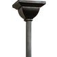 Meyda Lighting Winter Pine 6"Sq Craftsman Brown Mini Pendant Light With Beige Art Shade Glass
