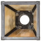 Meyda Lighting Winter Pine 8" Craftsman Brown Frame With Beige Iridescent Art Shade Glass