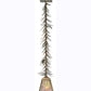 Meyda Lighting Winter Pine 9" Antique Copper Mini Pendant Light With Silver Mica Shade Glass