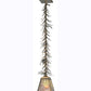 Meyda Lighting Winter Pine 9" Antique Copper Mini Pendant Light With Silver Mica Shade Glass