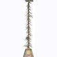 Meyda Lighting Winter Pine 9" Antique Copper Mini Pendant Light With Silver Mica Shade Glass