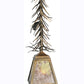 Meyda Lighting Winter Pine 9" Antique Copper Mini Pendant Light With Silver Mica Shade Glass