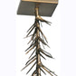 Meyda Lighting Winter Pine 9" Antique Copper Mini Pendant Light With Silver Mica Shade Glass