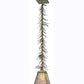 Meyda Lighting Winter Pine 9" Antique Copper Mini Pendant Light With Silver Mica Shade Glass