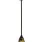 Meyda Lighting Winter Pine 9" Craftsman Brown Pendant Light With Beige Iridescent Shade Glass
