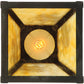 Meyda Lighting Winter Pine 9" Craftsman Brown Pendant Light With Beige Iridescent Shade Glass