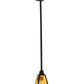 Meyda Lighting Winter Pine 9" Craftsman Brown Pendant Light With Beige Iridescent Shade Glass