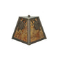 Meyda Lighting Winter Pine 9" Craftsman Brown Wall Sconce With Amber Mica Shade Glass