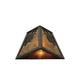 Meyda Lighting Winter Pine 9" Craftsman Brown Wall Sconce With Amber Mica Shade Glass