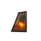 Meyda Lighting Winter Pine 9" Craftsman Brown Wall Sconce With Amber Mica Shade Glass