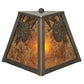 Meyda Lighting Winter Pine 9" Craftsman Brown Wall Sconce With Amber Mica Shade Glass