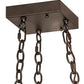 Meyda Lighting Winter Solstice 261726 51" 6-Light Oil Rubbed Bronze Island Chandelier With Beige Shade Glass