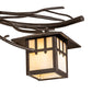 Meyda Lighting Winter Solstice 261726 51" 6-Light Oil Rubbed Bronze Island Chandelier With Beige Shade Glass