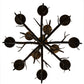 Meyda Lighting Winter Solstice 30" 12-Light 2-Tier Antique Copper Chandelier With White Statuario Idalight Shade Glass