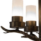 Meyda Lighting Winter Solstice 30" 12-Light 2-Tier Antique Copper Chandelier With White Statuario Idalight Shade Glass