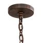 Meyda Lighting Winter Solstice 30" 12-Light Classic Rust Chandelier With Ivorygrain Idalight Shade