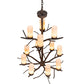 Meyda Lighting Winter Solstice 30" 12-Light Classic Rust Chandelier With Ivorygrain Idalight Shade