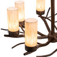 Meyda Lighting Winter Solstice 30" 12-Light Classic Rust Chandelier With Ivorygrain Idalight Shade