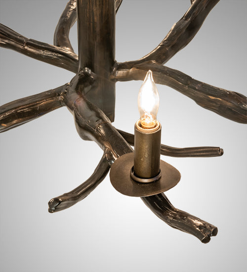 Meyda Lighting Winter Solstice 36" 9-Light Antique Copper Chandelier