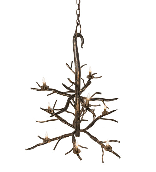 Meyda Lighting Winter Solstice 36" 9-Light Antique Copper Chandelier