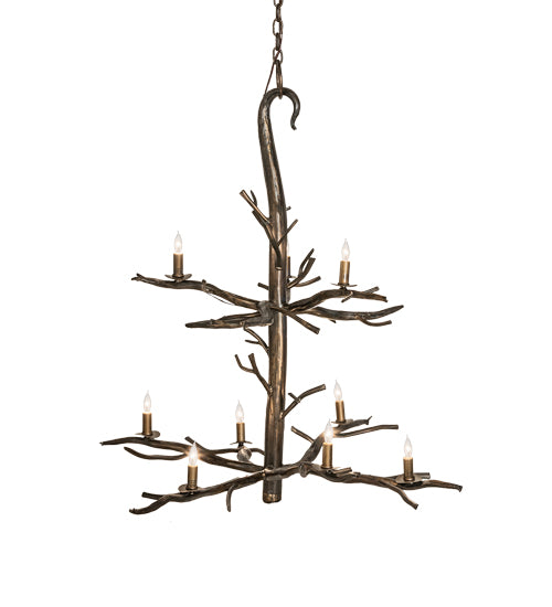 Meyda Lighting Winter Solstice 36" 9-Light Antique Copper Chandelier