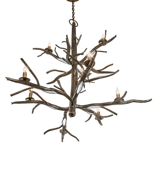 Meyda Lighting Winter Solstice 36" 9-Light Antique Copper Chandelier