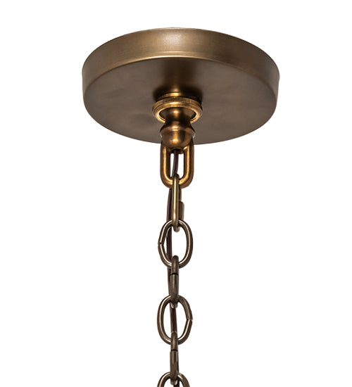 Meyda Lighting Winter Solstice 42" 12-Light Dark Burnished Antique Copper Chandelier With Whitestone Idalight Shade
