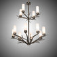 Meyda Lighting Winter Solstice 42" 12-Light Dark Burnished Antique Copper Chandelier With Whitestone Idalight Shade