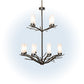 Meyda Lighting Winter Solstice 42" 12-Light Dark Burnished Antique Copper Chandelier With Whitestone Idalight Shade
