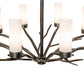Meyda Lighting Winter Solstice 42" 12-Light Dark Burnished Antique Copper Chandelier With Whitestone Idalight Shade