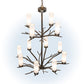 Meyda Lighting Winter Solstice 42" 12-Light Dark Burnished Antique Copper Chandelier With Whitestone Idalight Shade