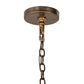Meyda Lighting Winter Solstice 44" 8-Light Light Burnished Antique Copper Island Chandelier With Amber Faux Candlelight