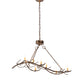 Meyda Lighting Winter Solstice 44" 8-Light Light Burnished Antique Copper Island Chandelier With Amber Faux Candlelight