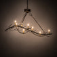 Meyda Lighting Winter Solstice 44" 8-Light Light Burnished Antique Copper Island Chandelier With Amber Faux Candlelight