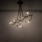 Meyda Lighting Winter Solstice 48" 8-Light Oil Rubbed Bronze Budding Chandelier With Clear Accents Shade Glass