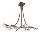 Meyda Lighting Winter Solstice 48" 8-Light Oil Rubbed Bronze Budding Chandelier With Clear Accents Shade Glass