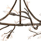 Meyda Lighting Winter Solstice 48" 8-Light Oil Rubbed Bronze Budding Chandelier With Clear Accents Shade Glass