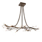 Meyda Lighting Winter Solstice 48" 8-Light Oil Rubbed Bronze Budding Chandelier With Clear Accents Shade Glass