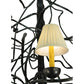 Meyda Lighting Winter Solstice 50" 6-Light Wrought Iron Chandelier With Creamy Natural Linen Shade