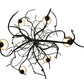 Meyda Lighting Winter Solstice 50" 6-Light Wrought Iron Chandelier With Creamy Natural Linen Shade