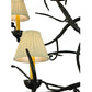 Meyda Lighting Winter Solstice 50" 6-Light Wrought Iron Chandelier With Creamy Natural Linen Shade