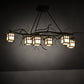 Meyda Lighting Winter Solstice 51" 6-Light Oil Rubbed Bronze Island Chandelier With Beige Shade Glass
