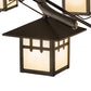 Meyda Lighting Winter Solstice 51" 6-Light Oil Rubbed Bronze Island Chandelier With Beige Shade Glass