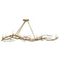 Meyda Lighting Winter Solstice 57" 8-Light Transparent Gold Island Chandelier With Ivory Faux Candlelight
